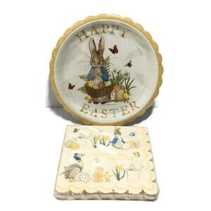 Meri Meri Beatrix Potter Peter Rabbit 12 Paper Plates & 20 Napkins Easter Party